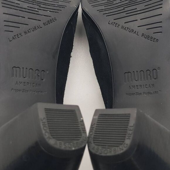 Munro Women Open Toe Ankle Boots Luisa Black 8.5 - Picture 10 of 10